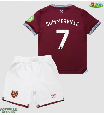 West Ham United Crysencio Summerville #7 Hemmaställ Barn 2025-26 Kortärmad (+ Korta byxor)
